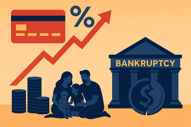 Rising Credit Card Interest Rates Driving Bankruptcy